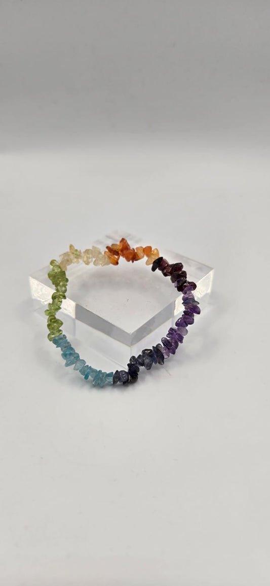 7 chakra chip bracelet